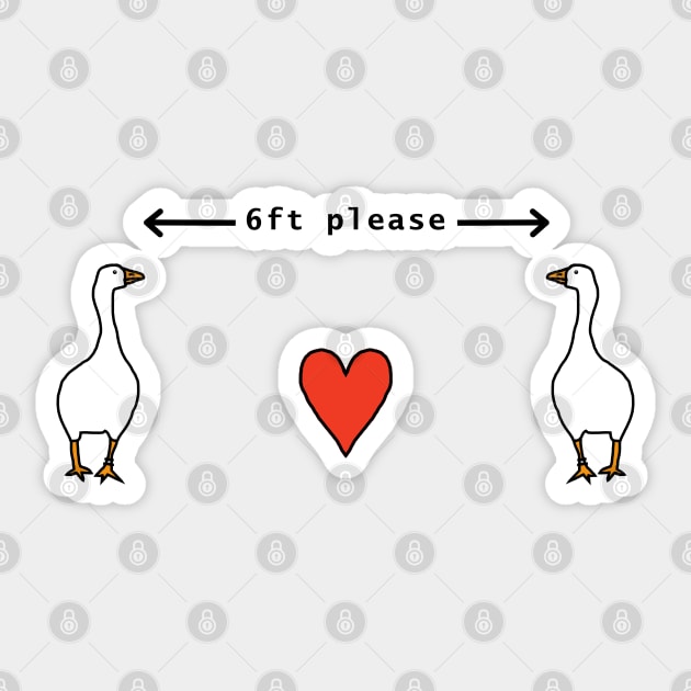 Funny Quarantine Quotes Goose Social Distancing Sticker by ellenhenryart